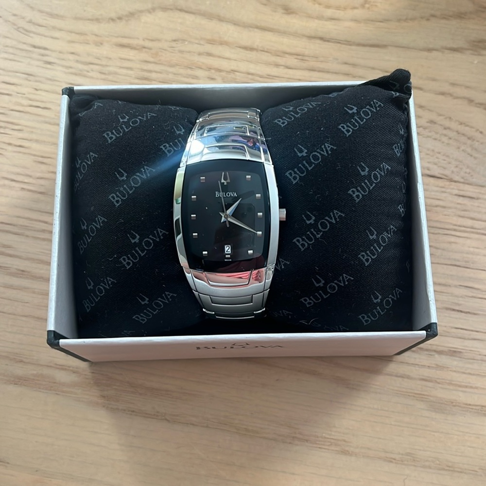 Bulova silver watch
